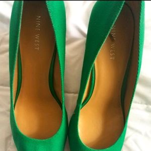 Green Nine West Wedges